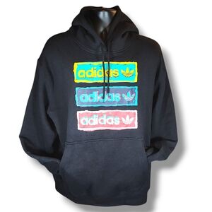 Adidas Men's Black Hoodie Sweater